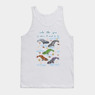 Whales, Right Whales, Georgia, State Marine Mammal Tank Top